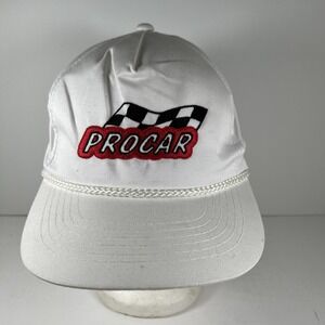 Youngan Procar Hat Racing NWOT OSFA SNAPBACK EMBROIDERED WHITE